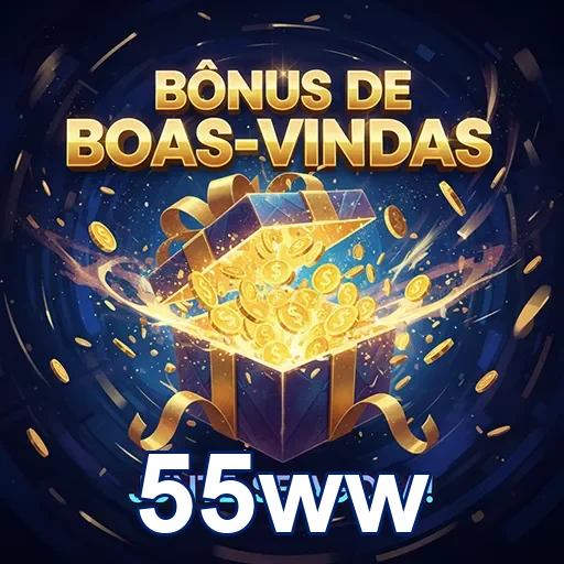 Imagem promocional do bônus de boas-vindas do site 55ww, destacando a oferta especial.
